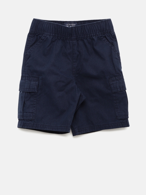 

The Childrens Place Boys Blue Solid Regular Fit Cargo Shorts