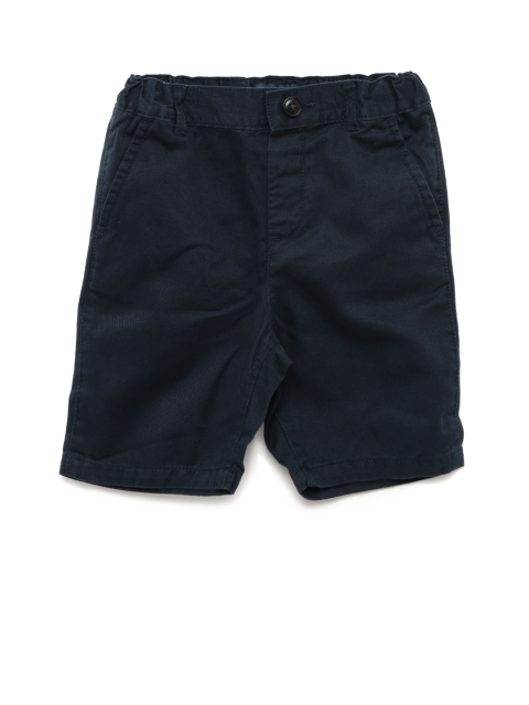

The Childrens Place Boys Navy Blue Solid Shorts