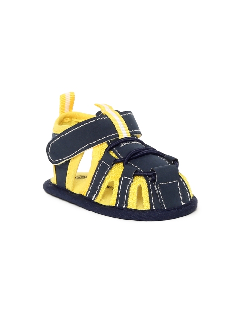 

Fame Forever by Lifestyle Boys Navy Blue & Yellow Fisherman Sandals