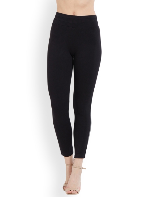 

Kraus Jeans Women K4005 Black Solid High Rise Treggings