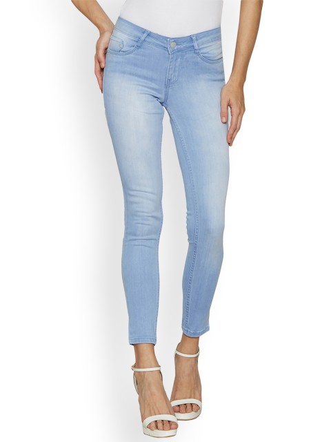 

Kraus Jeans Women Blue Skinny Fit Mid-Rise Clean Look K3051 Jeans
