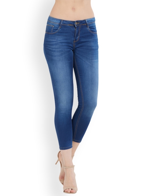 

Kraus Jeans Women Blue Solid Skinny Fit Capris K4023