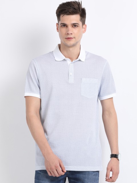 

Indian Terrain Men White Printed Polo Collar T-shirt