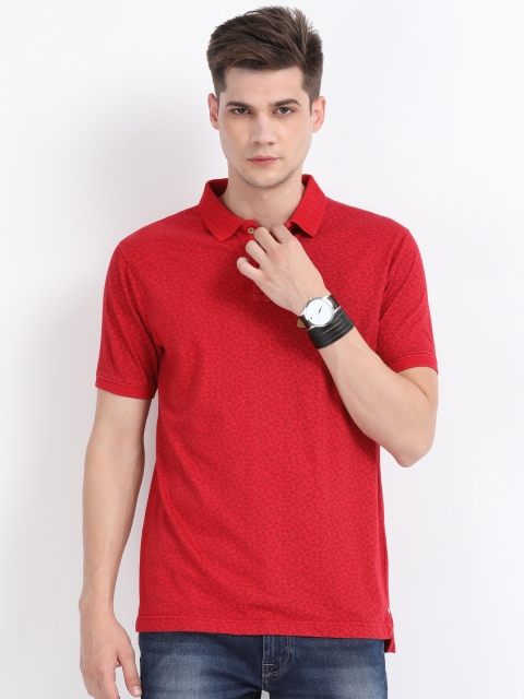 

Indian Terrain Men Red Printed Polo Collar T-shirt