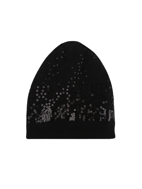 

HAIR DRAMA COMPANY Women Black Self Design Beanie