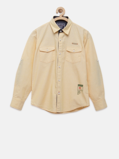 

Monte Carlo Boys Yellow Regular Fit Solid Casual Shirt