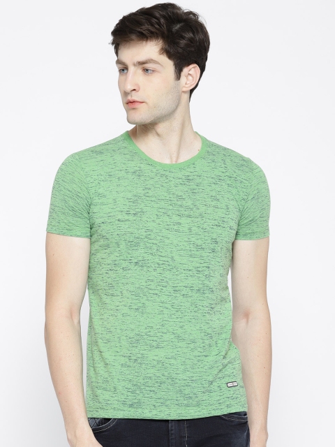 

Duke Stardust Men Green Slub Effect Round Neck T-shirt