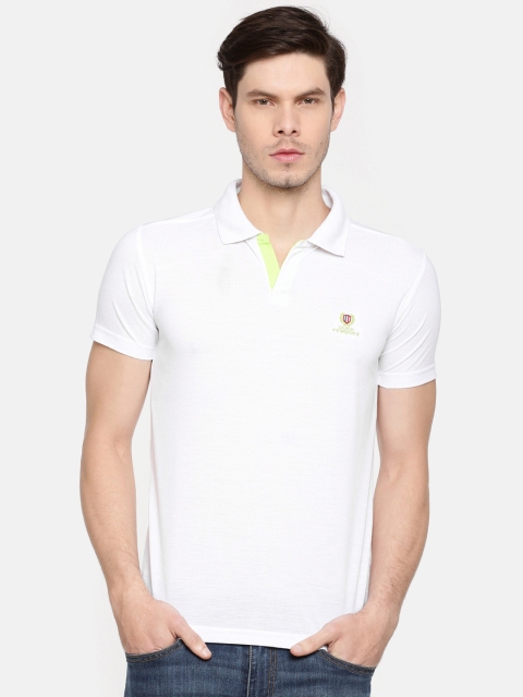 

Duke Stardust Men White Solid Polo Collar T-shirt