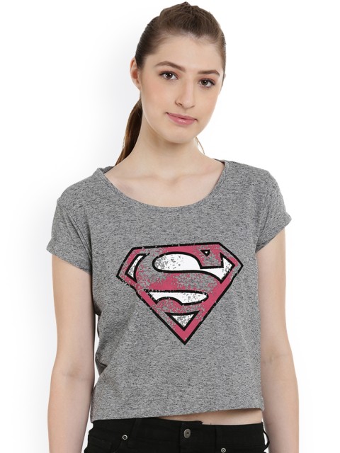 

Free Authority Superman featured Grey Tshirt for Women