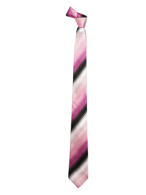 

Alvaro Castagnino Pink & Black Striped Skinny Tie