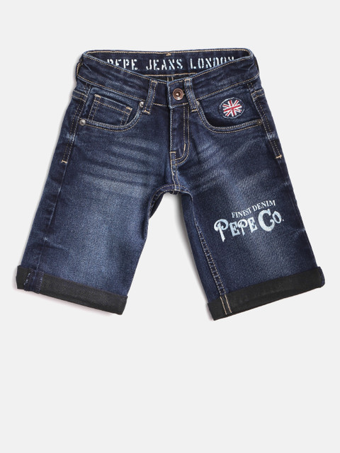 

Pepe Jeans Boys Blue Washed Regular Fit Denim Shorts