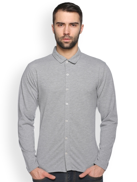 

Club York Men Grey Regular Fit Self-Design Casual Shirt