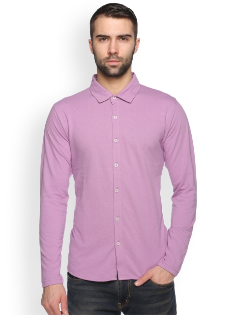 

Club York Men Purple Regular Fit Solid Casual Shirt