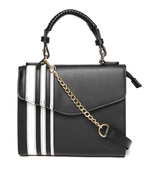 

United Colors of Benetton Black Solid Satchel