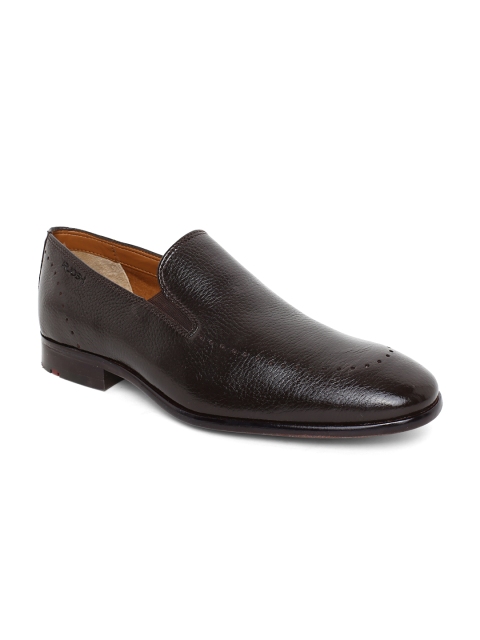 

Tresmode Men Coffee Brown Leather Semiformal Slip-Ons
