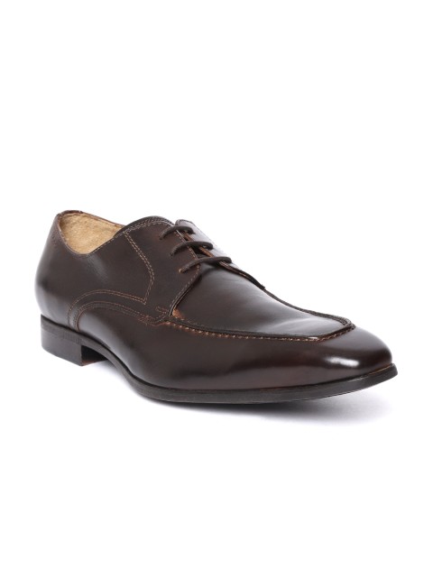 

Ruosh Men Coffee Brown Leather Formal Derbys