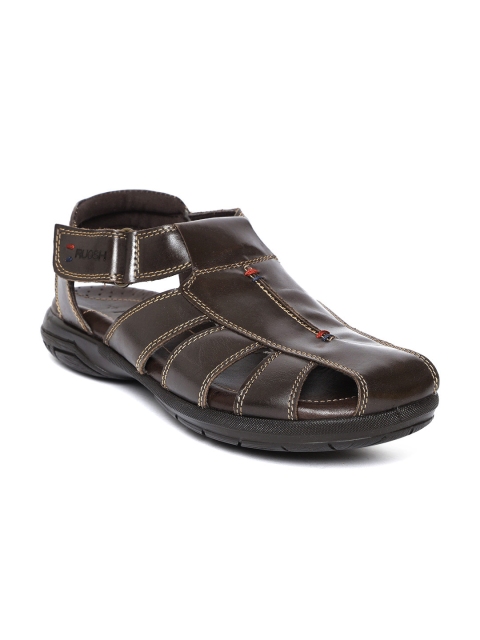 

Ruosh Men Coffee Brown Leather Fisherman Sandals