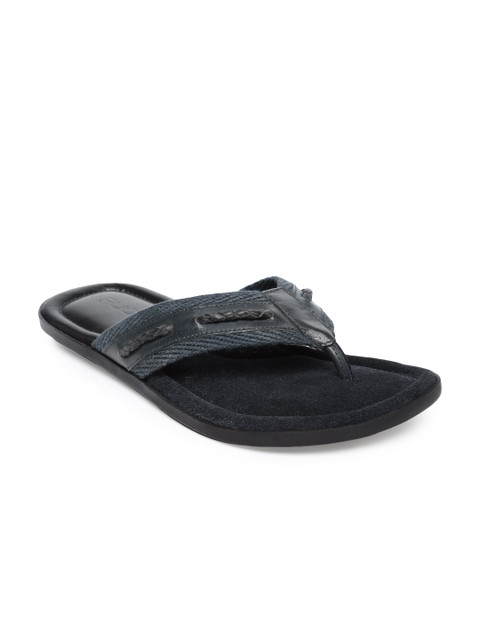 

Ruosh Men Blue & Black PARK 01A Leather Comfort Sandals