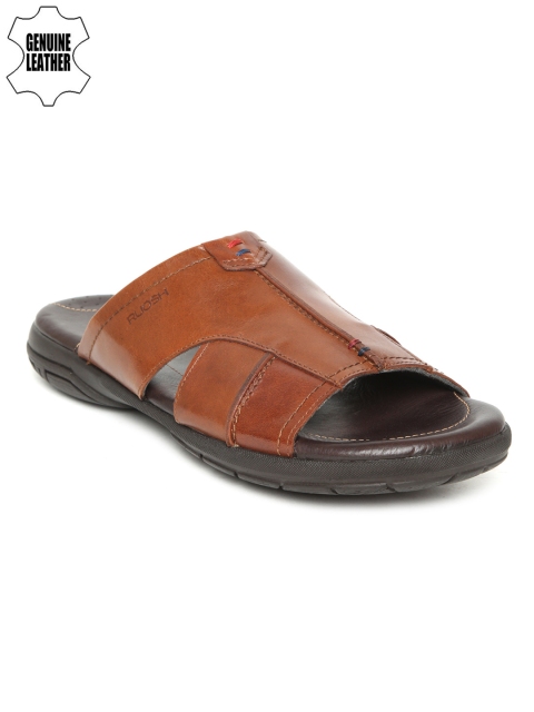

Ruosh Men Brown Leather Comfort Sandals