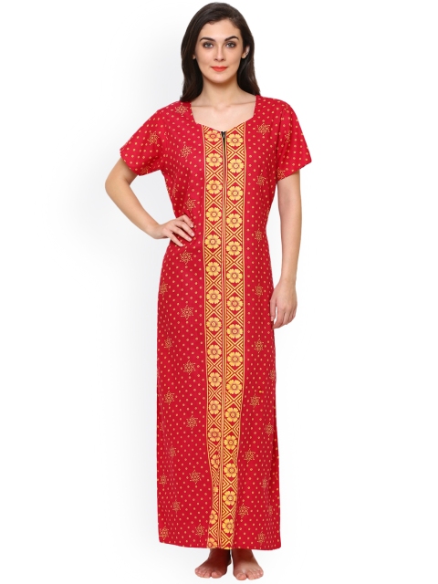 

Klamotten Red & Yellow Printed Nightdress 242_C24