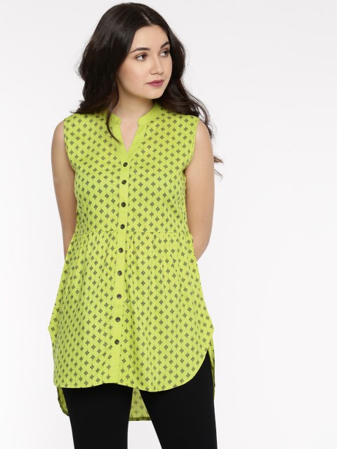 

Bronz Green Printed Tunic