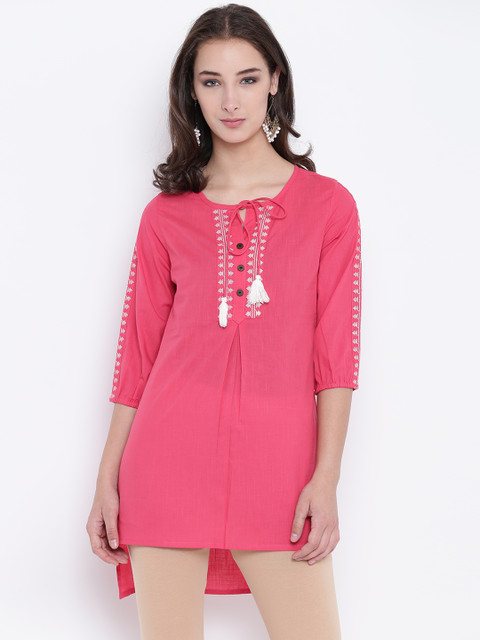 

Bronz Coral Pink Solid Tunic