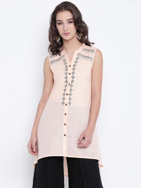 

Bronz Peach-Coloured Solid Tunic