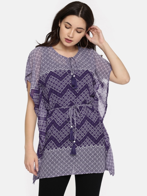 

Bronz Purple Printed Tunic