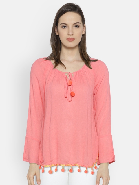 

Bronz Women Pink Solid Top