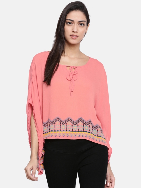 

Bronz Women Pink Printed Top