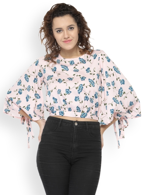 

Oxolloxo Women Pink Printed Crop Top