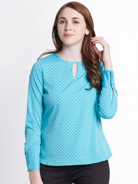 

Annabelle by Pantaloons Women Blue Printed Top