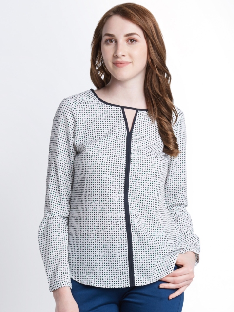 

Annabelle by Pantaloons Women White Printed Top