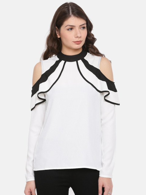 

Annabelle by Pantaloons Women Off-White Solid A-Line Top