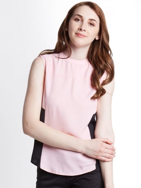 

Annabelle by Pantaloons Women Pink Solid A-Line Top