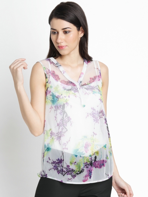 

Annabelle by Pantaloons Women White Printed Top
