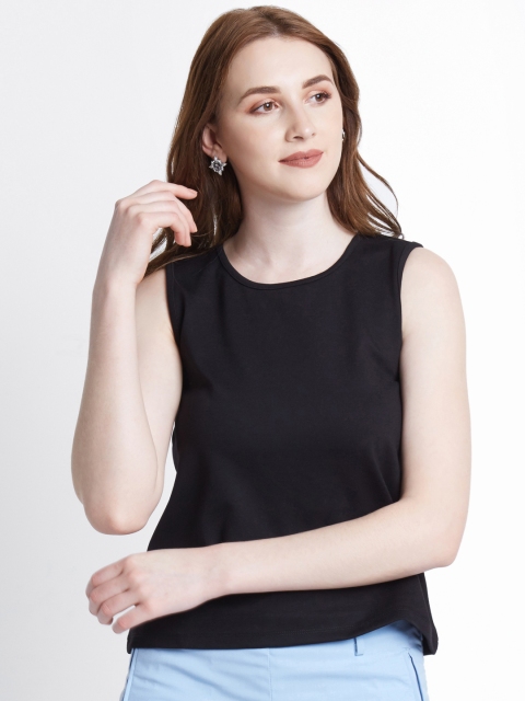 

Annabelle by Pantaloons Women Black Solid Top