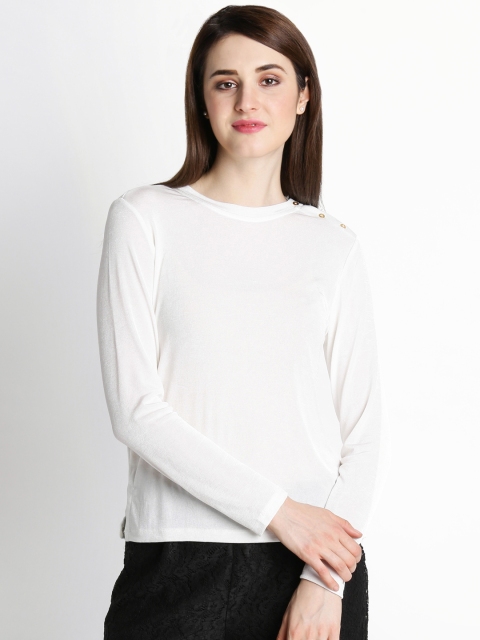 

Annabelle by Pantaloons Women Off-White Solid Top