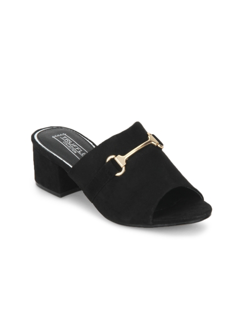 

Truffle Collection Women Black Solid Mules