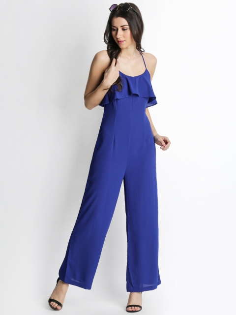 

Annabelle by Pantaloons Blue Solid Basic Jumpsuit