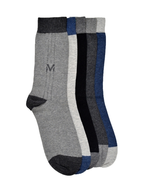 

VINENZIA Men Set of 5 Solid Above Ankle-Length Socks, Multi