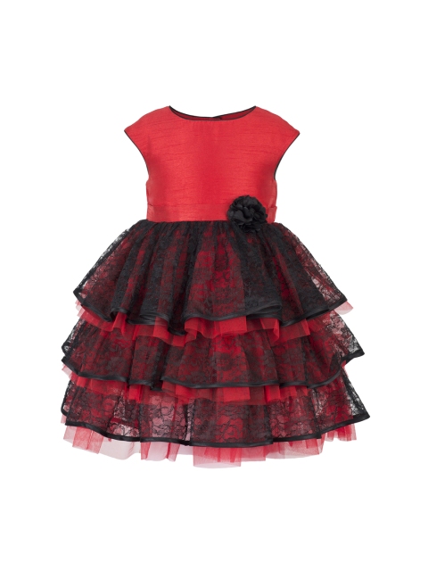 

Toy Balloon kids Girls Black Self Design Empire Dress
