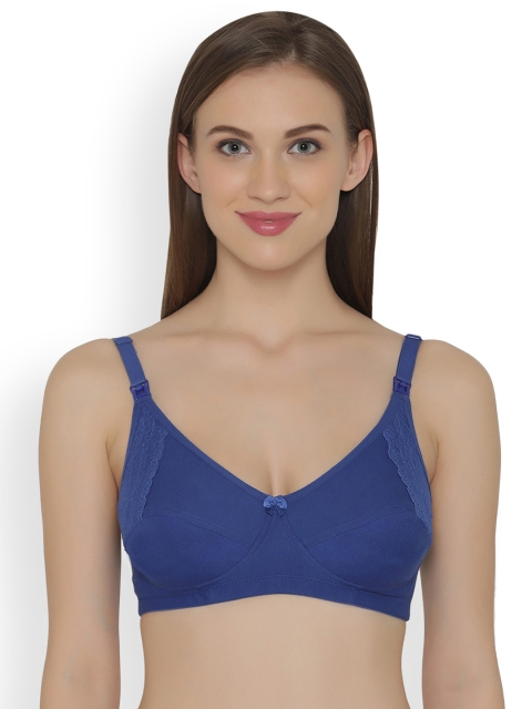 

Clovia Cotton Non-Padded Non-Wired Maternity Bra, Blue