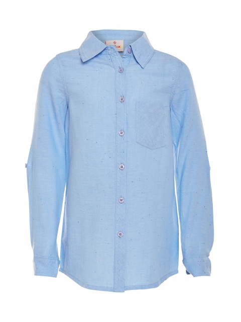 

Oxolloxo Girls Blue Comfort Regular Fit Solid Casual Shirt