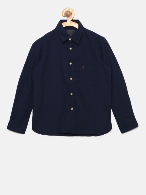 

Indian Terrain Boys Navy Blue Regular Fit Solid Casual Shirt