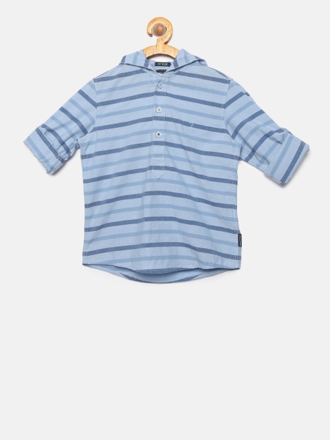 

Indian Terrain Boys Blue Regular Fit Striped Casual Shirt