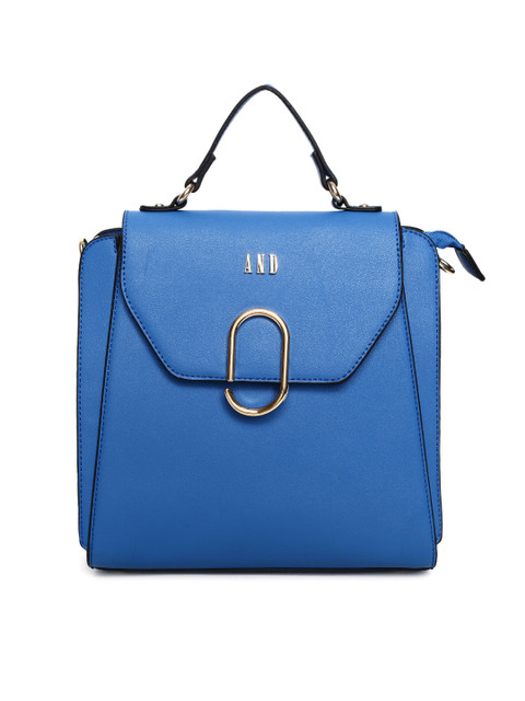 

AND Blue Solid Satchel