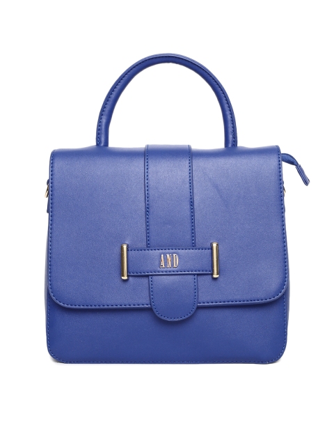 

AND Blue Solid Satchel