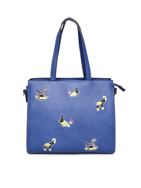 

Global Desi Blue Printed Shoulder Bag