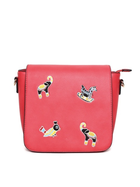 

Global Desi Pink Solid Sling Bag